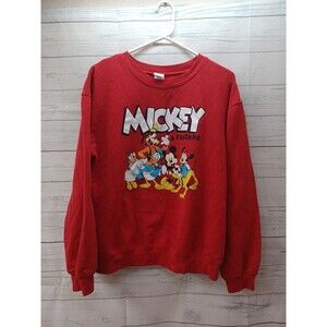 Disney Mickey and Friends Red Sweater Sweatshirt Child Sz M (7-9)